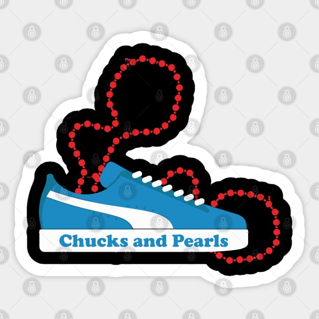 Chucks and Pearls Sticker by Sick One